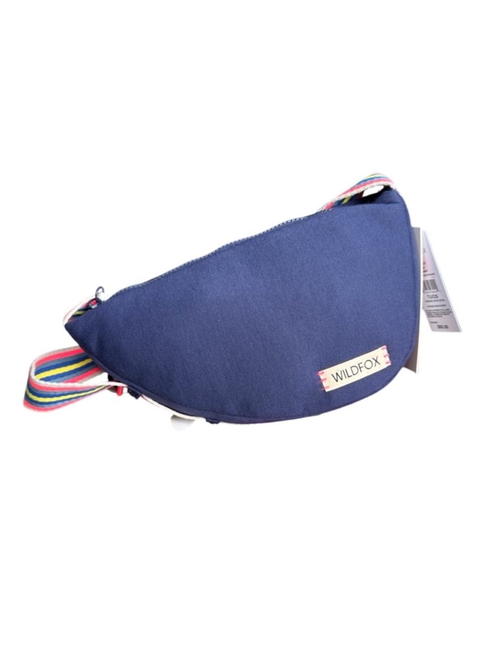 Wildfox Half-Moon Crossbody with Rainbow Stripe Strap.